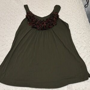 Elegant Olive Green Women's Top